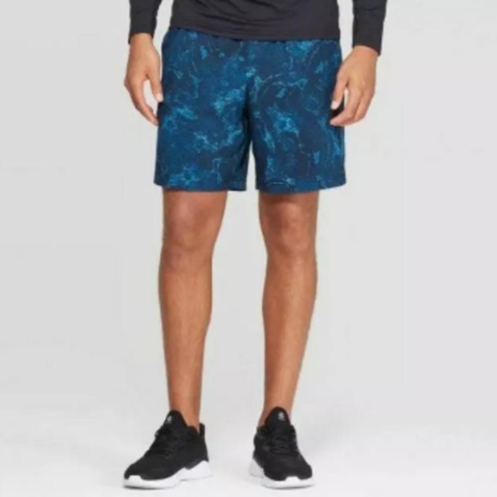 Men's 7" Camo Run Shorts c9 Champion Teal